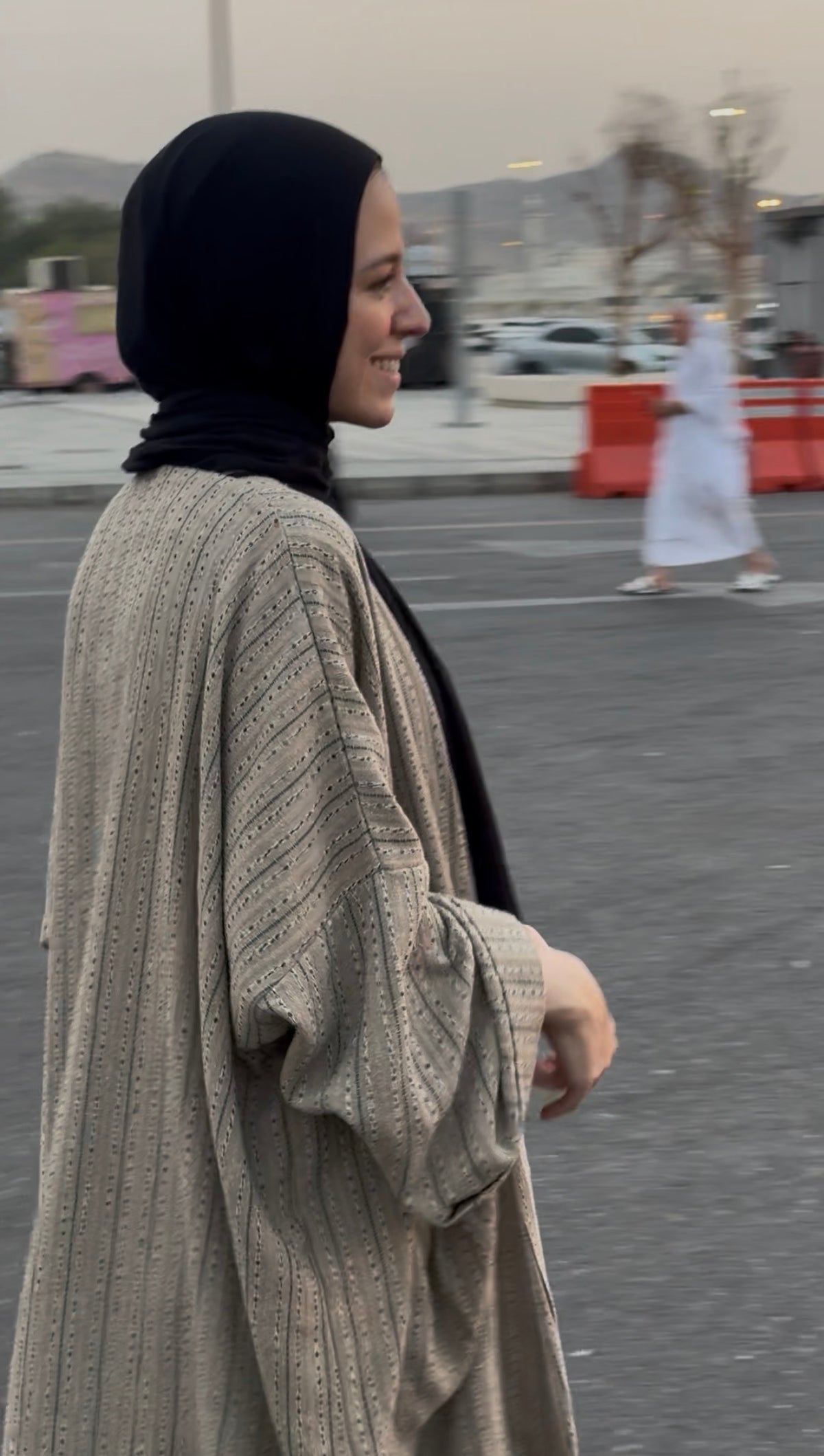 Olive Green Striped Cardigan
