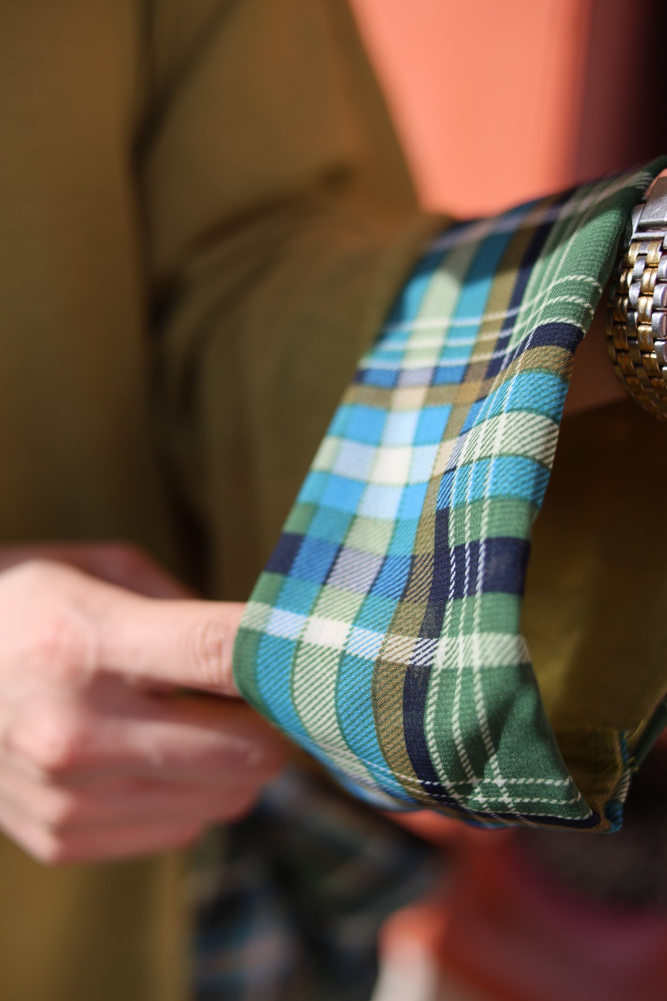 Plaid Accent Dress
