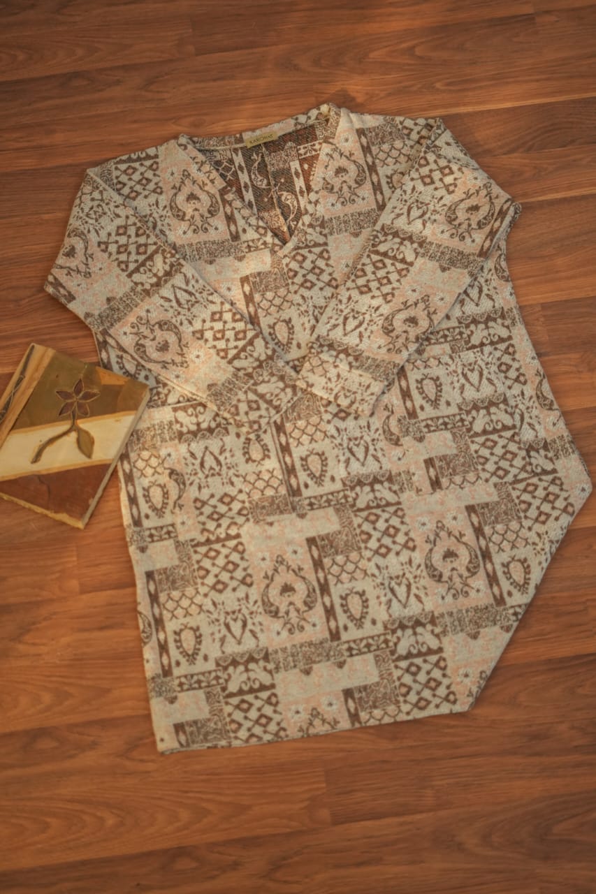 Oversized Wool Dress- Beige