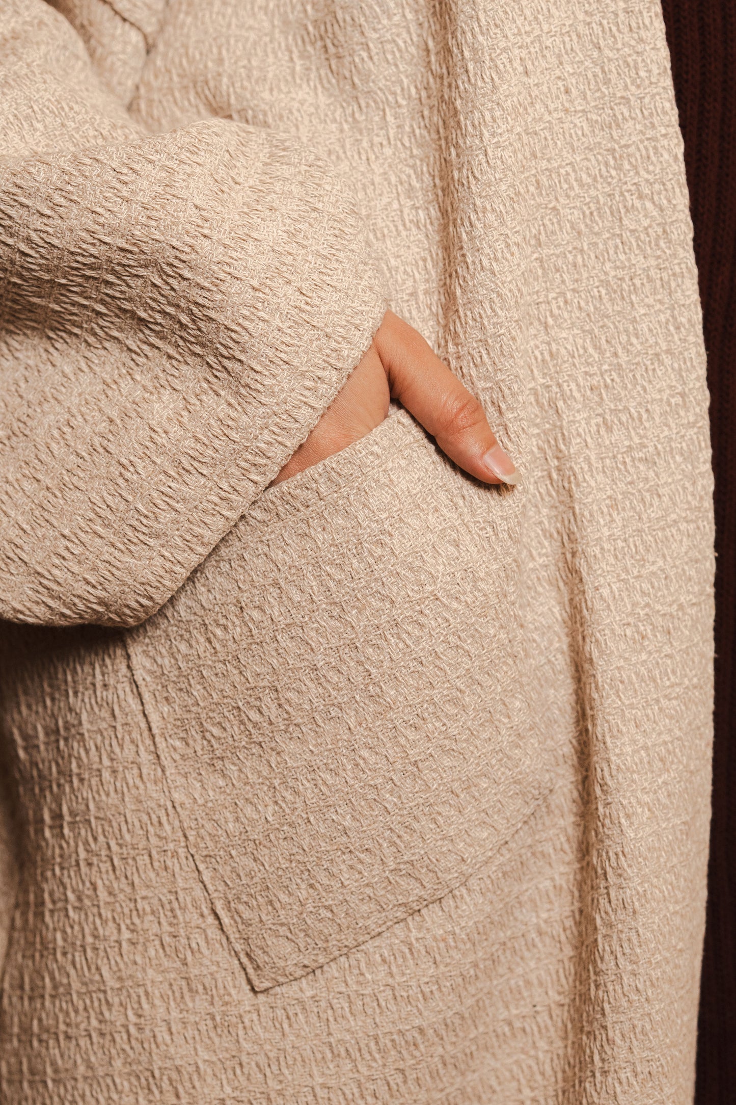 Free Spirit Oversized Cardigan- Beige