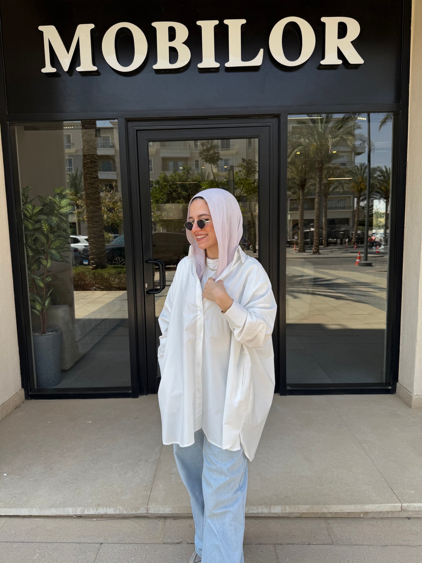Oversized Poplin Shirt- Off White