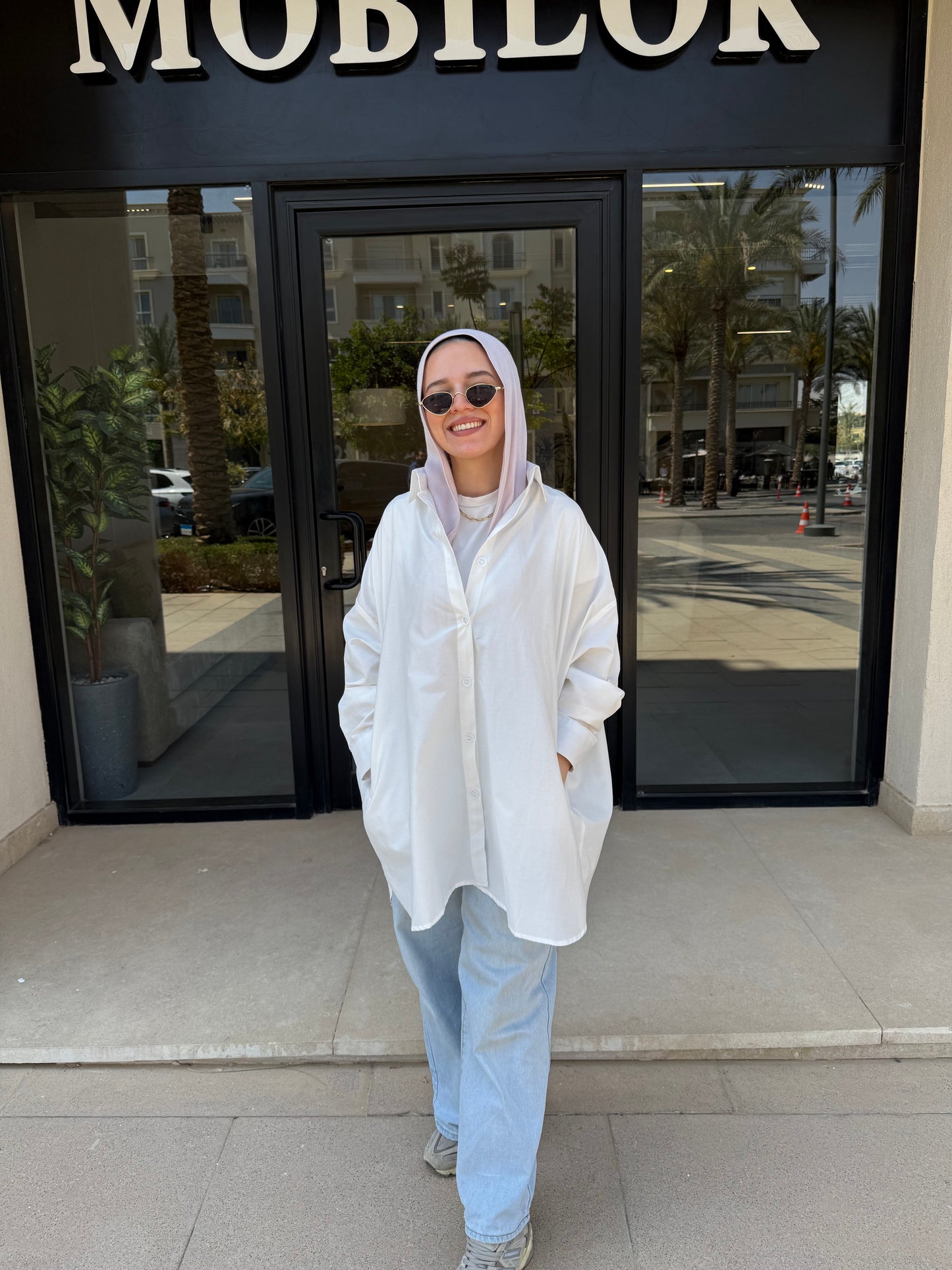 Oversized Poplin Shirt- Off White