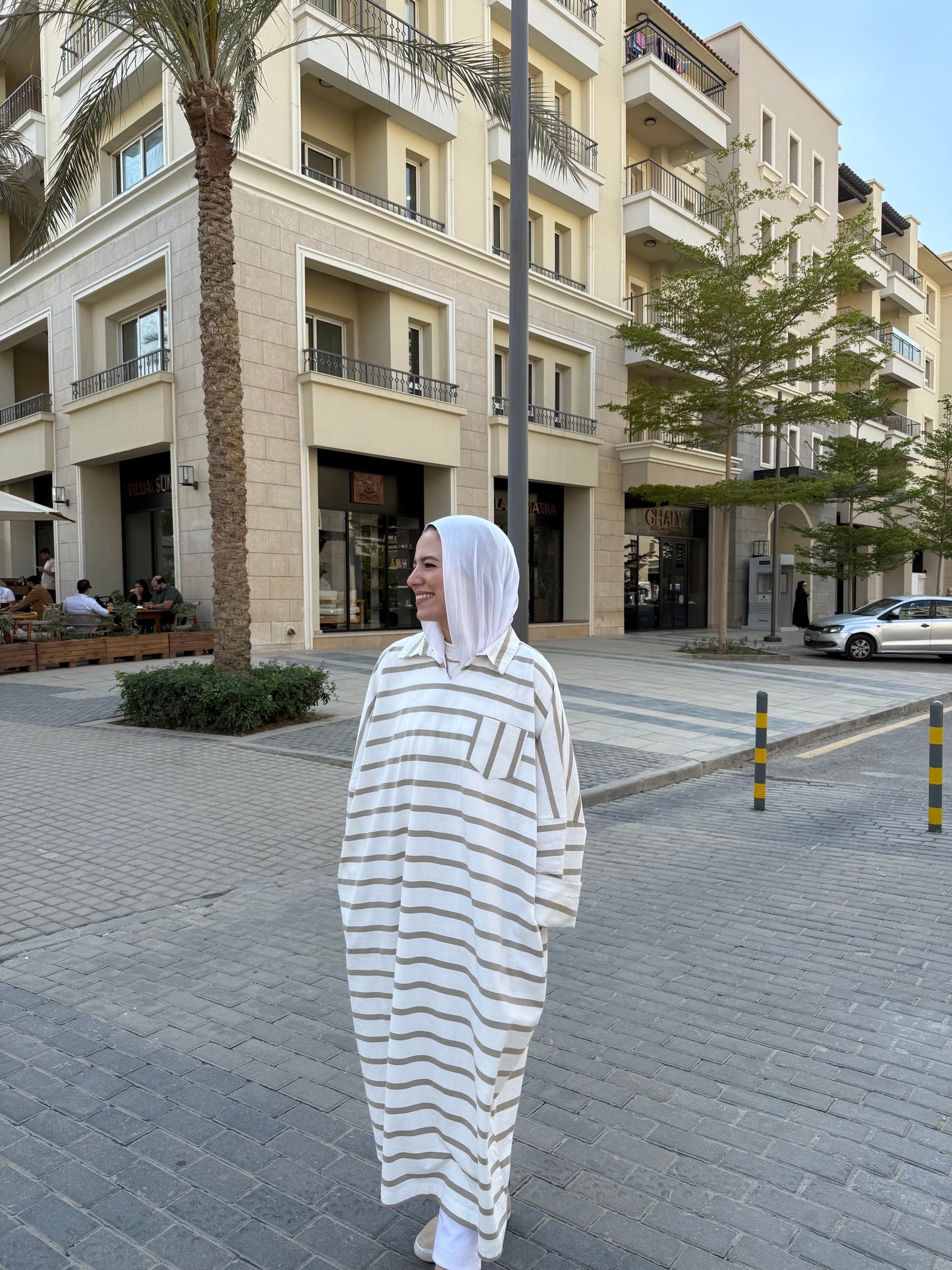 Striped Cotton Long Tunic