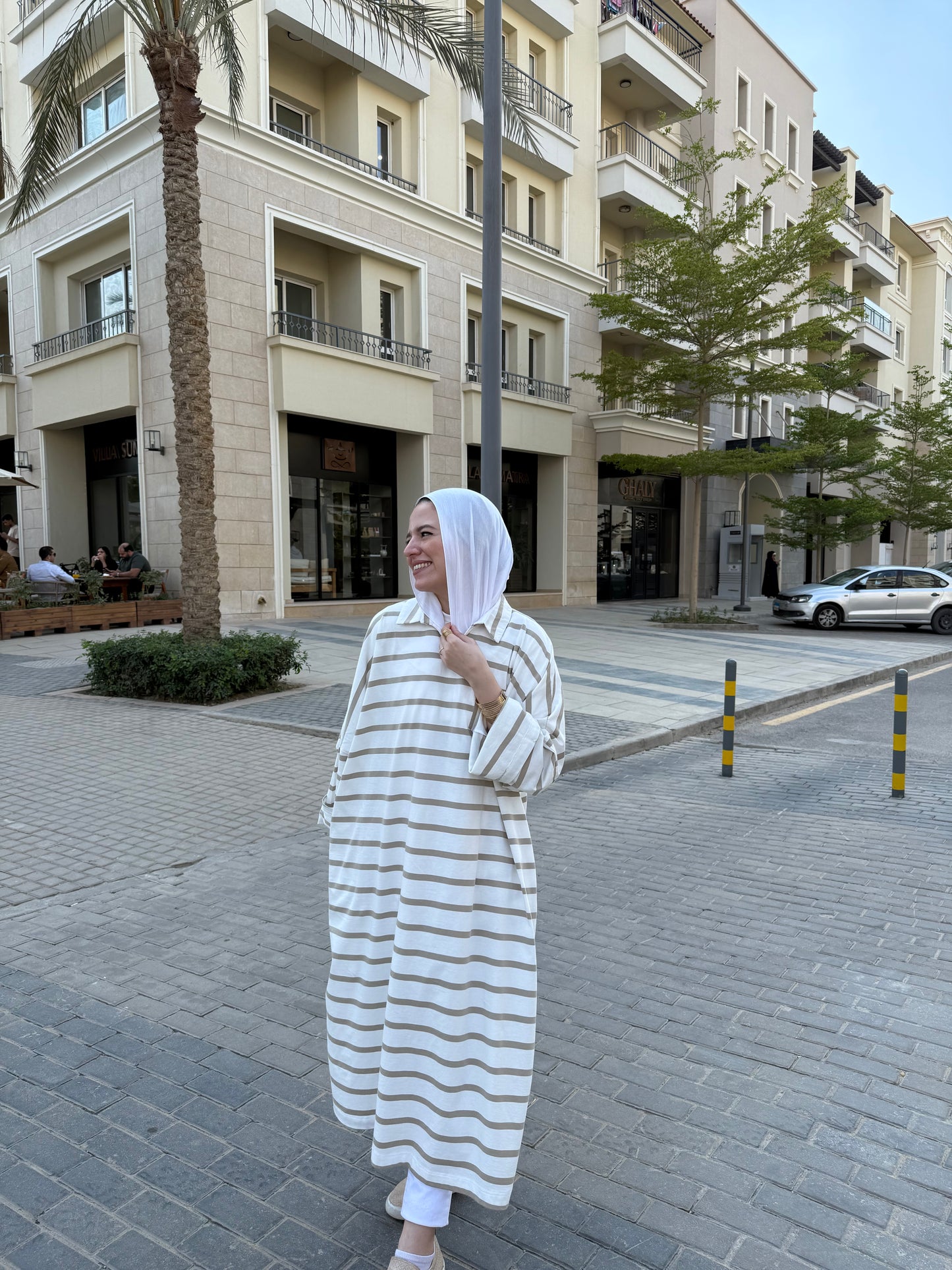 Striped Cotton Long Tunic