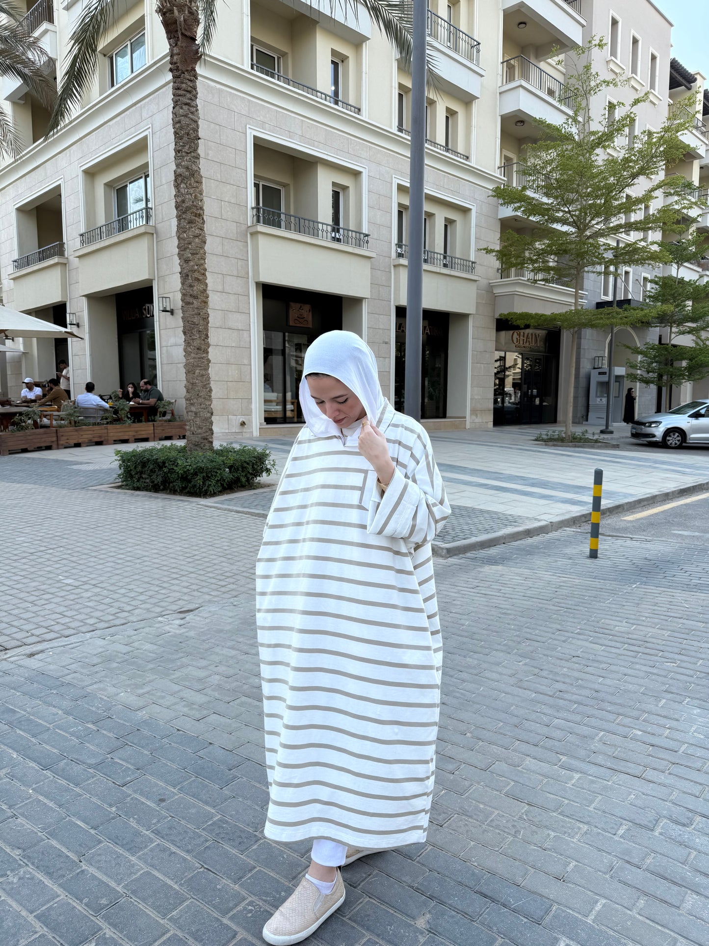 Striped Cotton Long Tunic