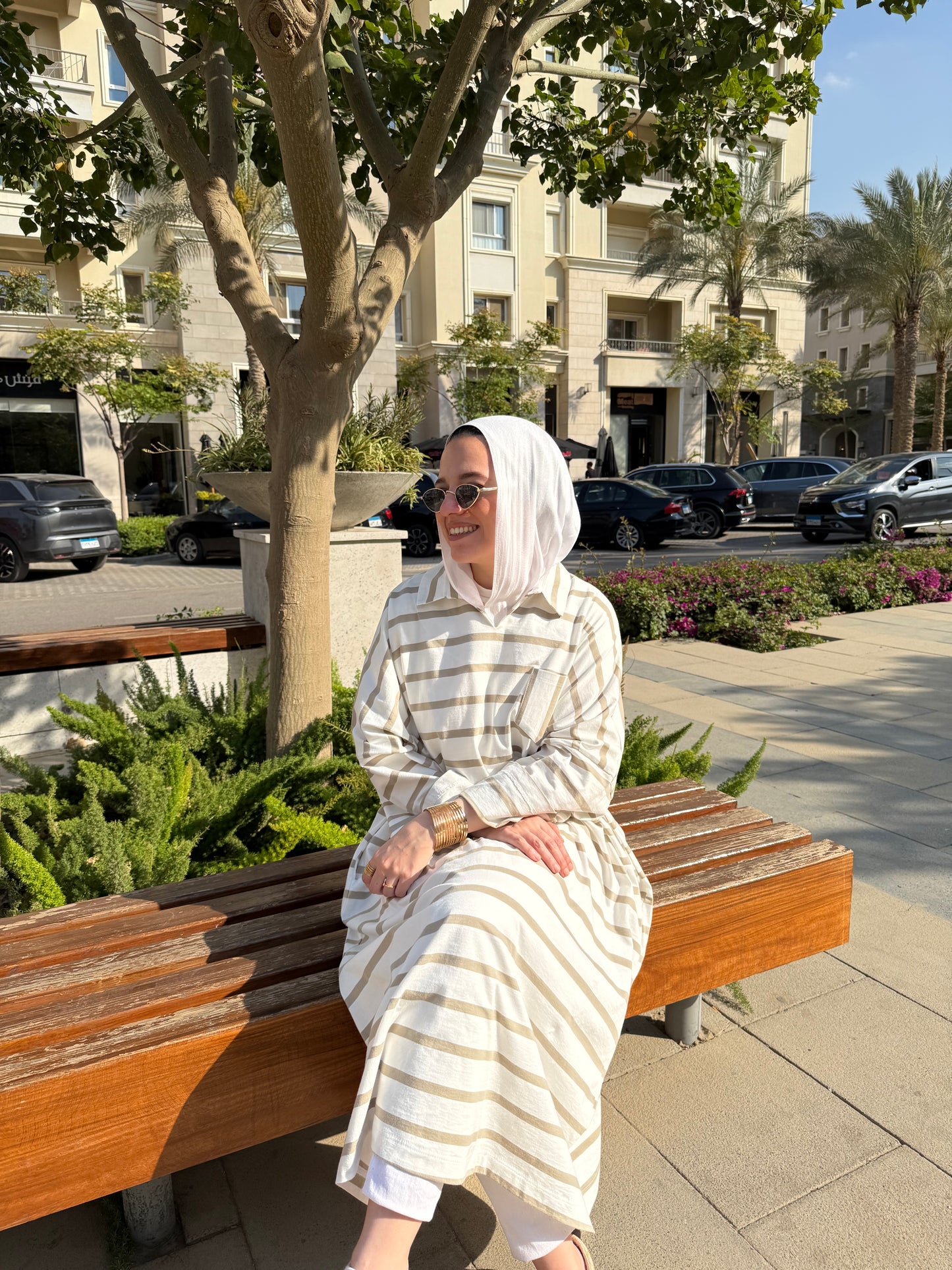 Striped Cotton Long Tunic