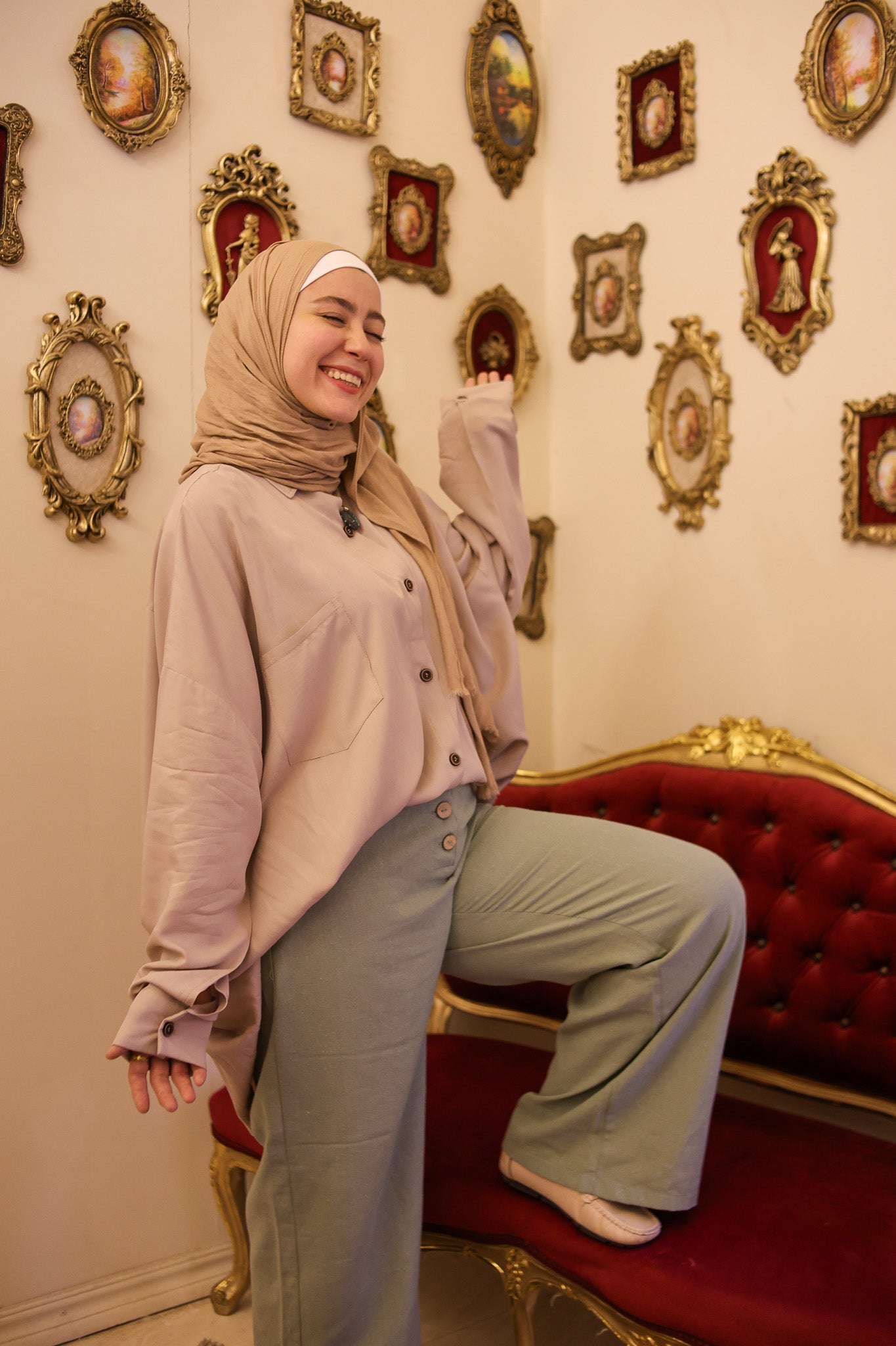Linen Wide-leg Trousers