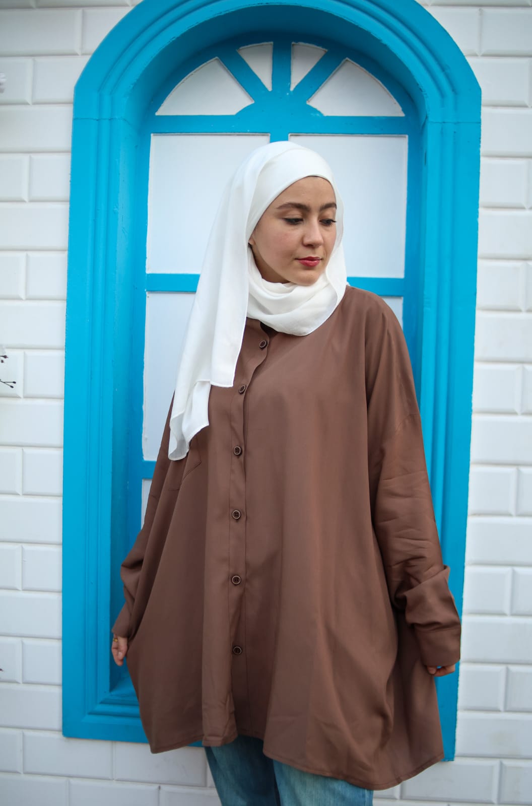 Cotton Plain Oversized Shirt