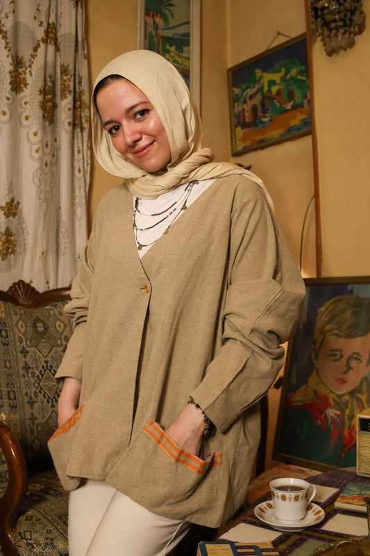 Cotton- linen Cardigan Jacket
