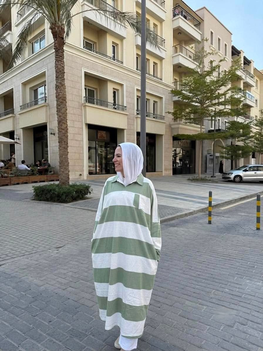 Striped Cotton Long Tunic